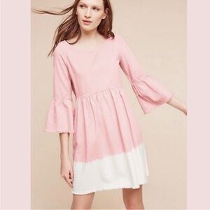 Holding Horses Anthropologie Lilibet Pink Ombre Dress Size 12